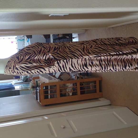 Catwalk closet BNWOT zebra print dress size xs w/ buttons & tie at back - Picture 3 of 10